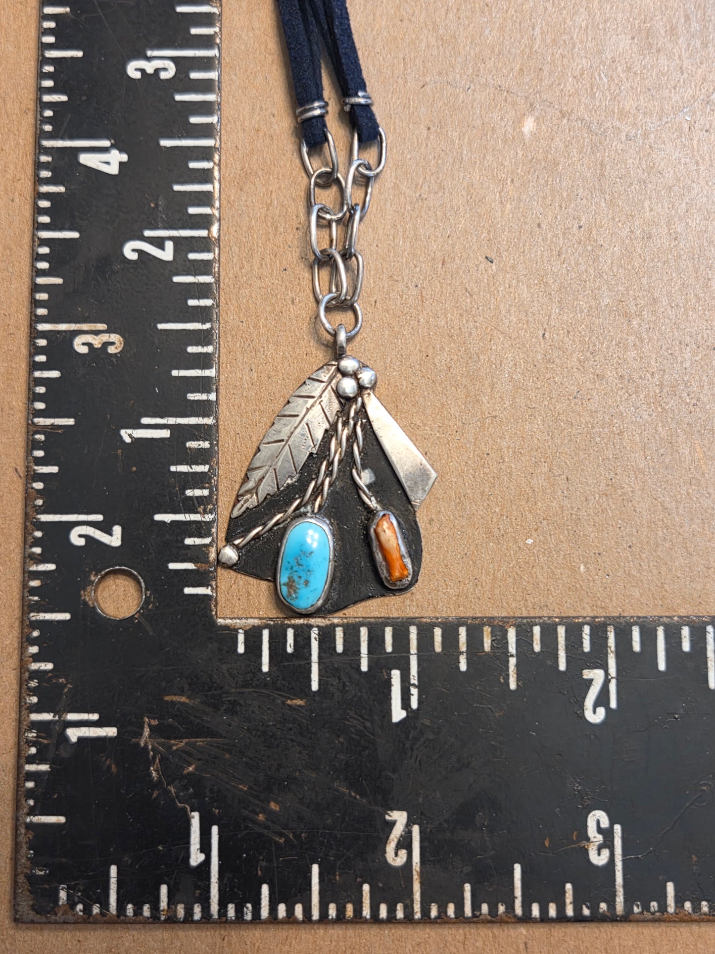 Midcentury Native Pendant Necklace