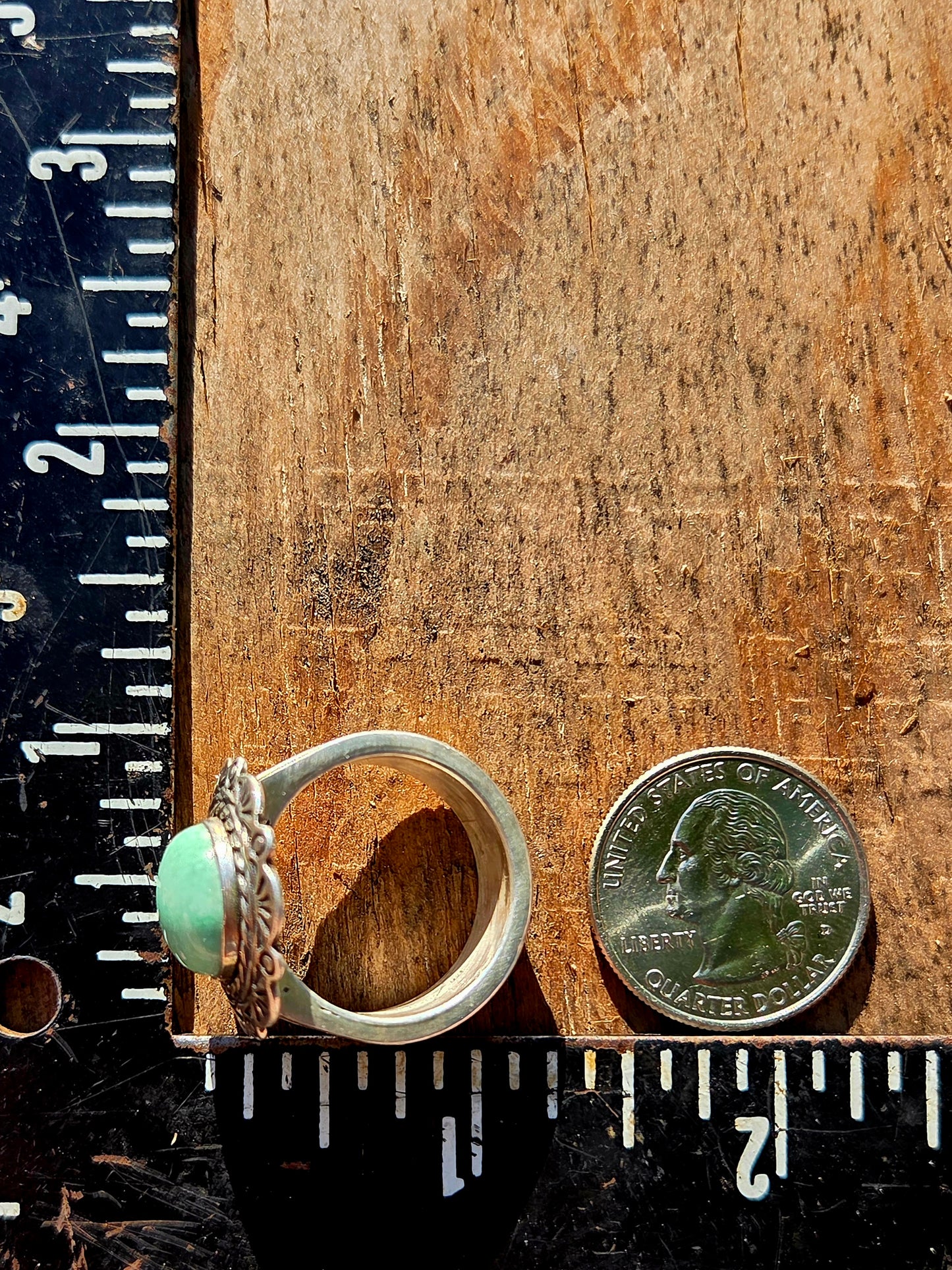 Jadeite and 14K Gold Mountain Ring