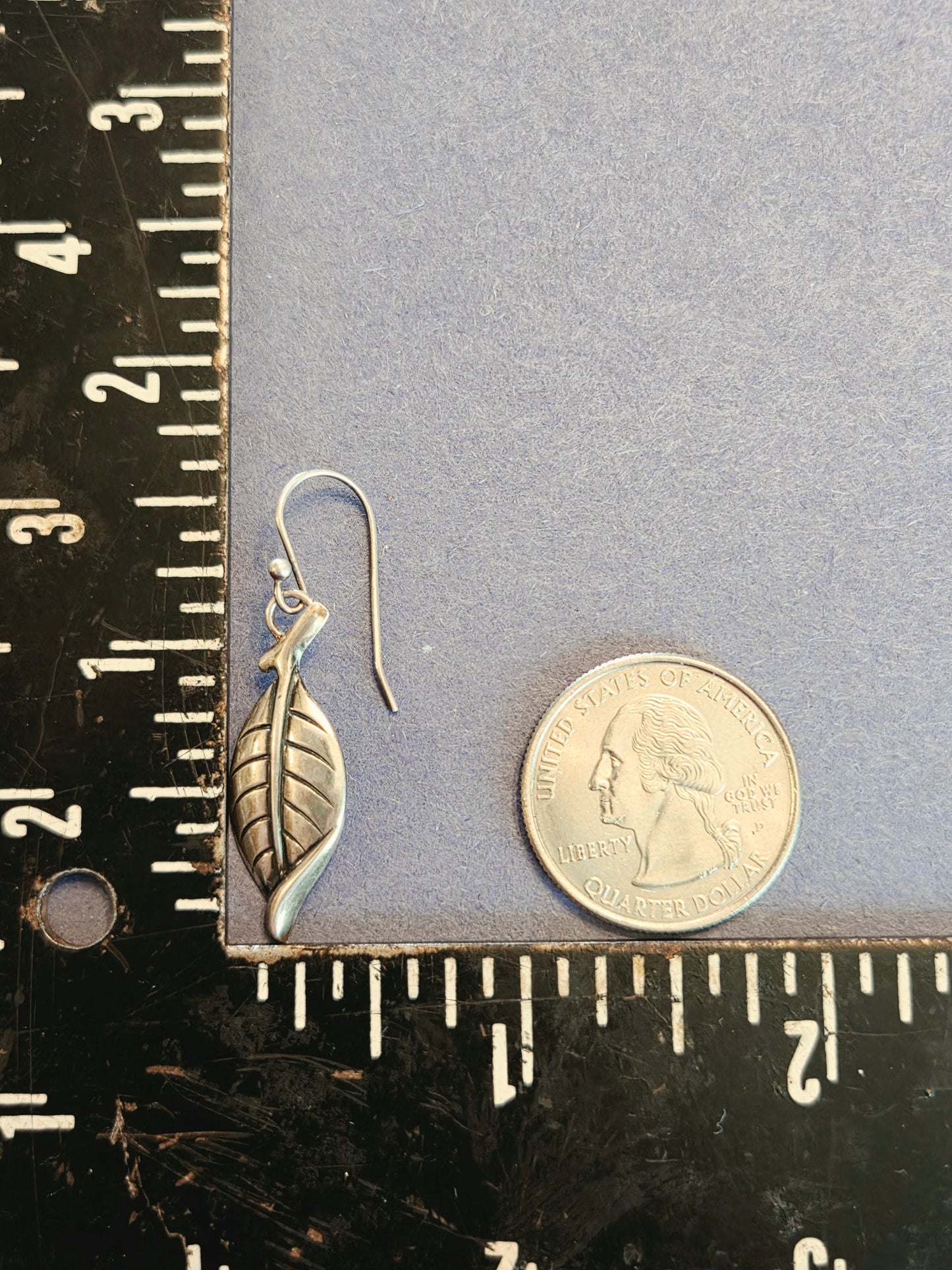 Sterling Silver Leaf Earrings