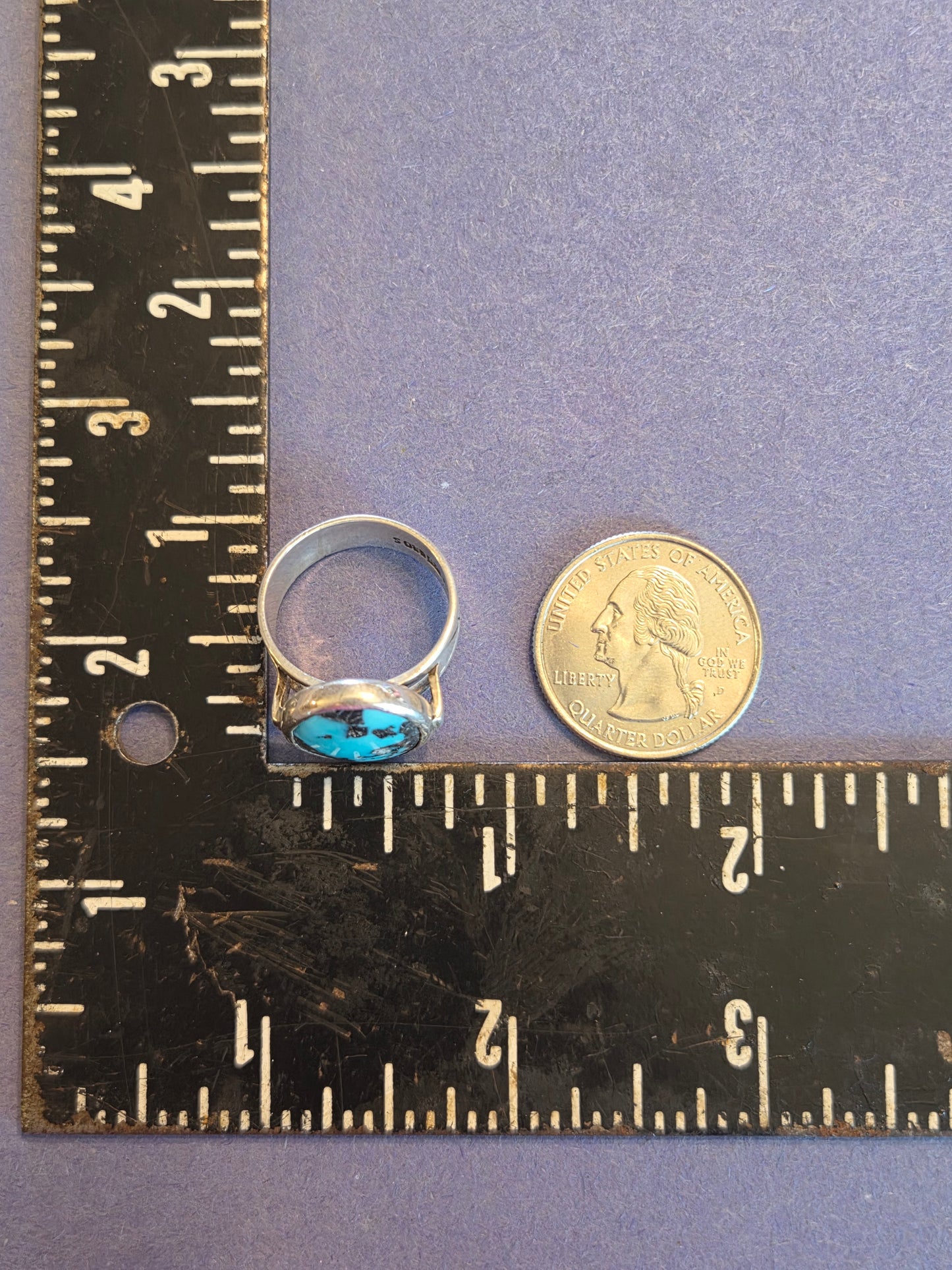 Persian Turquoise in European Silver Ring